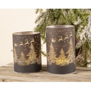 LED fyrfadsstage Hurricane m/rensdyr og juletrer